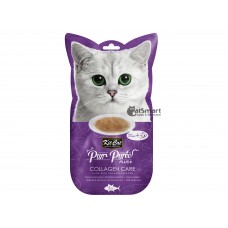 Kit Cat Purr Puree Plus Collagen Care Tuna & Collagen 15g x 4pcs, KC-3277, cat Treats, Kit Cat, cat Food, catsmart, Food, Treats